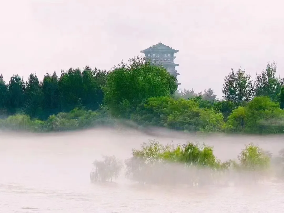 视觉汉台 | 烟雨朦胧 油画汉台