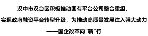 陕西日报 | 汉台：国企改革向“新”行